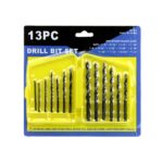 13 Piece Titanium Coated HSS Twist Drill Bit Set