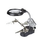 Helping Hand Magnifier LED Light with Soldering Stand (Good Quality) - Image 4