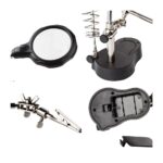 Helping Hand Magnifier LED Light with Soldering Stand (Good Quality) - Image 2